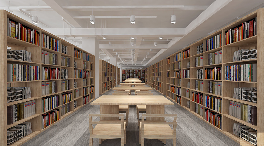 湖北大學(xué)圖書館五樓藝術(shù)文獻(xiàn)中心改造 報(bào)刊閱覽空間的現(xiàn)代設(shè)計(jì)探索